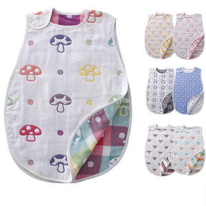 Gilet anti-coup de <span class=keywords><strong>pied</strong></span> deux pièces sans manches pour enfants, 60 fils, en gaze six couches 100 % coton, sac de couchage pour bébé - Product Image 4