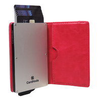 Portefeuille de cartes de crédit en aluminium et PU anti-vol unisexe CardHoda avec blocage RFID, porte-cartes de visite en nylon tendance