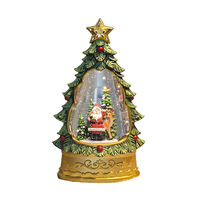 LED-Beleuchteter Weihnachtsbaum-Nachtlicht Kristall-Schneeflocken-Kugel Tisch-Feiertagsdekoration