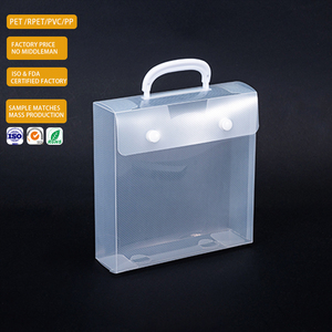 Scatola Regalo Rettangolare Personalizzabile in PP PVC Riciclato Ecologico per Alimenti, Artigianato, Cancelleria con Rivestimento UV e Verniciatura - Product Image 1