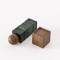 Flacon de parfum vide OEM 100 ml, design de flacon de parfum de luxe vert antique avec bouchon rond en bois
