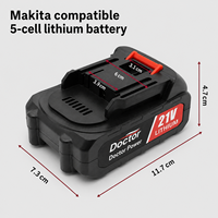Batterie au lithium de remplacement 18-21V pour Makita BL1015 |   Batterie pour outil électrique 18650 1.5Ah/2.0Ah/3.0Ah/4.0Ah Surface mate