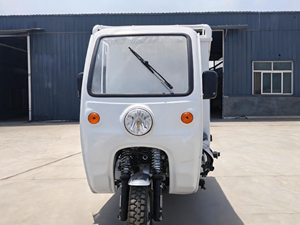 Tricycle de livraison en acier Lubumbashi en promotion, 3 roues, capacité de charge de 400 kg, avec boîte fermée et porte-bagages, idéal pour les commerces dans les villages isolés - Product Image 4