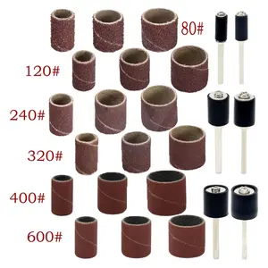 高品质 6.35毫米 9.5毫米 12.7毫米专用砂圈砂纸抛光机基本用品砂纸圈纤维光盘