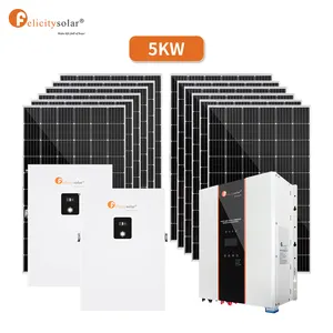 Harga Pabrik Sistem Surya 5000W Off Grid Lengkap Hybrid Solar System 5kw Harga Kit Daya Surya