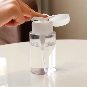 Empty Clear Nail Polish Remover Bottle Eye Makeup Remover Bottle Pump Recycle PETG Plastic Bottles 150ml