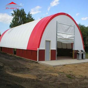 Portabel 100 Meter persegi tahan air prefabrikasi gudang desain baru OEM ODM angin salju perhitungan perdagangan - Product Image 3