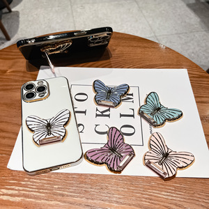 Nuevo Soporte Adhesivo para Teléfono con Diseño <span class=keywords><strong>de</strong></span> Mariposa, Soporte <span class=keywords><strong>de</strong></span> Escritorio para Chicas, Uso Horizontal y Vertical, Estilo TikTok - Product Image 4
