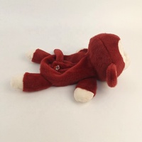 Vente directe d'usine conception personnalisée doux menthe câlin animal gonflable singe rouge foncé jouets en peluche