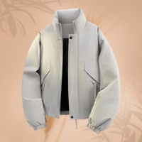 Veste d'hiver pour homme, coupe-vent, personnalisée, pour les sports de plein air, nouvelle tendance, légère, col montant, décontractée