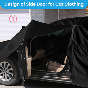 Housse de protection extérieure imperméable en plastique pour voiture et bâche anti-pluie avec rejet UV 90 % et IR 80 % pour la protection de la carrosserie - Product Image 4