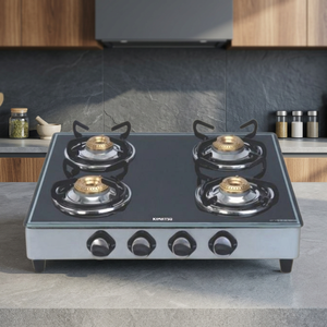 Kimatsu 4-Burner Gas Cooktop Elegant Glass Top Flame Failure Device Auto/Manual Ignition Easy Table Installation for Household - Product Image 2