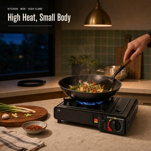 Estufa de Gas Portátil de un Solo Quemador, 2.9kW, Resistente al Viento, Cuerpo de Acero, Butano, para Camping, Picnic, Hot Pot - Product Image 5