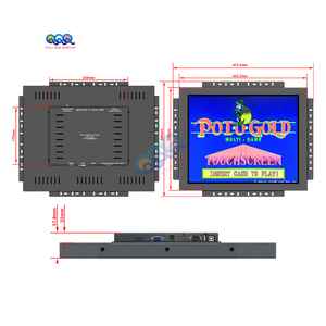 Màn hình chơi game video 19 inch với màn hình cảm ứng 3m RS232 <span class=keywords><strong>Elo</strong></span> màn hình cảm ứng HD đa chạm cho máy Arcade - Product Image 5