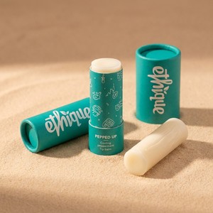 <span class=keywords><strong>Tubo</strong></span> per Balsamo Labbra in Cartone Sostenibile Color Teal per Balsamo alla Menta |   Scatola di Carta Biodegradabile Ecologica per Cosmetici |   Servizio OEM - Product Image 1