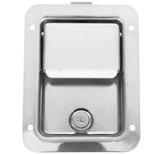 Loquet carré en acier inoxydable 304 avec déverrouillage par empreinte digitale, antirouille, pour chambre, voiture, remorque, conteneur - Product Image 1