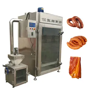 High Quality Indoor Movable Vegetables Smoke House Dryer Machine And Stainless Drying Smoker Oven For Meat