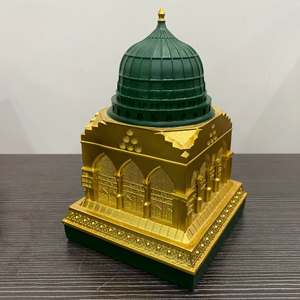 Decoración Islámica Personalizada de Resina para el Hogar, Arte de Mesa Musulmán, Modelo del Edificio del Mezquita <span class=keywords><strong>Al</strong></span>-Masjid An-Nabawi, Cúpula Verde, Mezquita del Profeta en <span class=keywords><strong>Medina</strong></span> - Product Image 1
