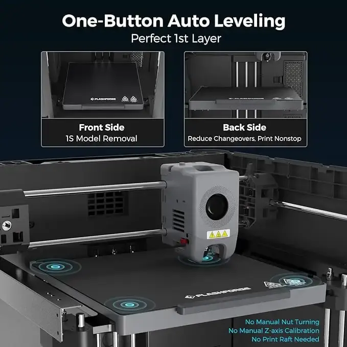 Flashforge catu daya bermerek kecepatan cepat otomatis meratakan Printer 3D tertutup