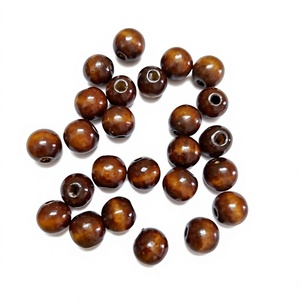 Perles en bois rondes, multi-tailles 6-20 mm, haute qualité, FAIZA CRAFT, faites à la main pour la fabrication de bijoux, lot en vrac - Product Image 1