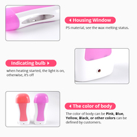 Máquina de Cera Roll-on de 100ml de Volumen, Suministro de Fábrica, Calentador de Cera Suave Personalizable con Enchufe US AU EU para Depilación