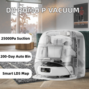 Aspirateur robot DJI ROMO P pour la maison et l'hôtel, aspiration de 25000 Pa, filtre HEPA, contrôle par application, vidage automatique des débris, balayage - Product Image 2
