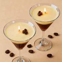 Velas Aromáticas Personalizadas de Cera de Soya Estilo Americano con Aspecto de Alta Gama, en Vaso de Pie Alto para Decoración de Hoteles y Spas