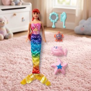 Muñeca de Moda Princesa con Vestido Morado y Set de Accesorios para Niñas de 5 a 7 Años - Product Image 1