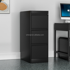 Armoire de classement verticale moderne en métal à 4 tiroirs, mobilier de bureau, structure KD, armoire en acier pour l'école, la salle de sport, l'atelier - Product Image 5