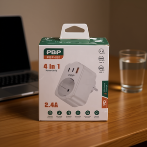 Regleta de alimentación PBP 4 en 1 de 2.4A con puertos de carga USB para uso en el hogar y la oficina - Product Image 3