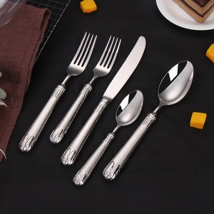 Juego de Cubiertos de Acero Inoxidable Dorado, Cubiertos Personalizados al por Mayor para Restaurantes, Hoteles y Bodas, Cucharas y Tenedores Plateados - Product Image 2