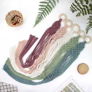 Kit <span class=keywords><strong>de</strong></span> <span class=keywords><strong>macramé</strong></span> le plus vendu, mini <span class=keywords><strong>suspension</strong></span> pour plantes, bricolage, crochet en cloche, filet creux, pompon, <span class=keywords><strong>pot</strong></span> suspendu, décoration intérieure, tutoriel - Product Image 1