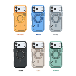 Funda Magnética para Teléfono de TPU Estilo INS con 360° de Protección °   Soporte giratorio de aleación de aluminio, acabado suave al tacto, cubierta antideslizante a prueba de golpes - Product Image 5