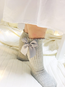 Stock Ready Ship Rodilla Alto Arco Antideslizante Dulce Princesa Bebé Niña <span class=keywords><strong>Calcetines</strong></span> Infantiles - Product Image 5