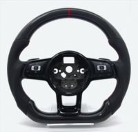 Volant en cuir semi-perforé modifié GZYLC pour Volkswagen VW Golf 8 MK8 8R R Gti Gtd Jetta Tiguan Polo Passat CC B7
