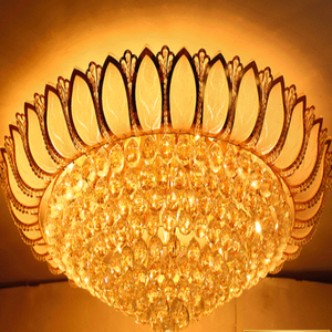 Lustre <span class=keywords><strong>de</strong></span> plafond avec perles <span class=keywords><strong>de</strong></span> cristal et pompons, décoration pour restaurant, salon, motif lotus bleu, style bol <span class=keywords><strong>de</strong></span> trésor - Product Image 5