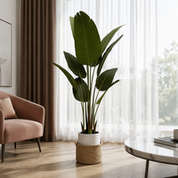 Arbre à bananes artificiel réaliste, plante artificielle, décoration d'arbre à bananes artificiel pour l'intérieur, la maison, le bureau, l'hôtel et le restaurant, verdure