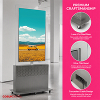 Afficheur publicitaire LCD vertical autonome, lecteur d'affichage numérique au sol sans écran tactile, fonctionnement 24h/24 et 7j/7 pour les magasins de détail, les banques, les réceptions