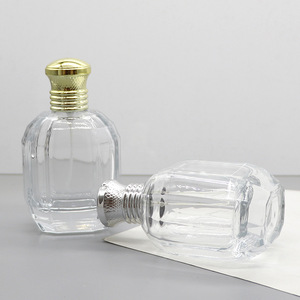 Flacon pulvérisateur carré transparent de 100 ml en verre blanc cristal avec clip, flacon de parfum vide pour emballage cosmétique en boîte - Product Image 1