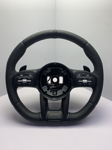 Volant de course pour W205 W213 X253 C300 E300 S450 GLC300 Classe G, en cuir perforé, pour un style performance - Product Image 1