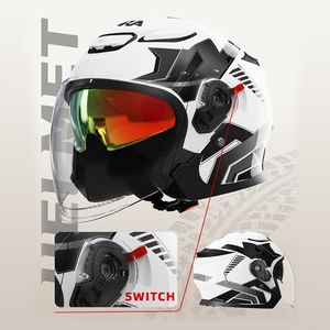 Casques de <span class=keywords><strong>moto</strong></span> demi-face avec doublure amovible, légers, respirants, unisexes, <span class=keywords><strong>pour</strong></span> adultes, <span class=keywords><strong>casque</strong></span> ouvert <span class=keywords><strong>pour</strong></span> le tourisme - Product Image 6