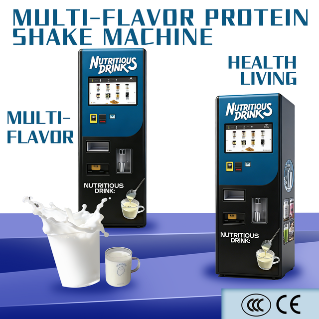 Protein Shake Vending Machine for High Traffic Locations Large Storage Capacity Touchscreen Display Auto Clean Function Multiple