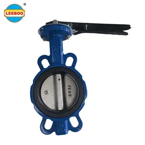 D71X D371X D373H D343H Best price 2-24" ductile iron or ss EPDM rubber seated soft seal wafer type manual handle butterfly valve