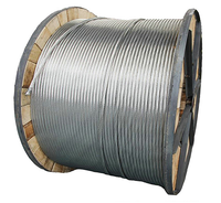 Conducteur toronné en aluminium nu ACSR LGJ 12 brins haute résistance 10 kV, renforcé d'acier, pour l'infrastructure des réseaux électriques, conforme ASTM B232