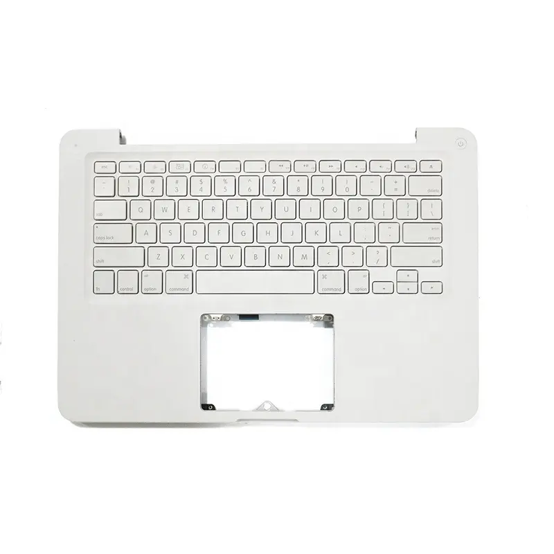 Di alta qualità Per Macbook Pro 13 "Unibody A1342 a1342 Tastiera Top Case con Disposizione DEGLI STATI UNITI bianco Coperchio superiore con tastiera PALMREST