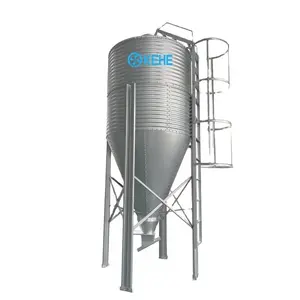 Tanque galvanizado personalizado do silo de alimentação de galinhas para avicultura para sistema de alimentação de criação