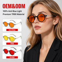 Gafas con Filtro de Luz Azul Unisex, Ligeras y Duraderas, con Marco TR90, Lentes AC UV400, Diseño Ovalado Marmoleado y Bisagras Metálicas de Resorte