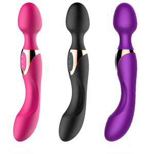 Nouveau Vibromasseur double tête 10 vitesses étanche IPX7 rechargeable par USB silencieux écologique en silicone pour femmes - Product Image 2