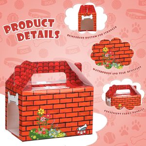 Boîte <span class=keywords><strong>de</strong></span> fête d'adoption d'animaux, sacs à friandises pour chiots avec trous, sachets <span class=keywords><strong>de</strong></span> bonbons en forme <span class=keywords><strong>de</strong></span> chenil, décoration pliable pour anniversaire <span class=keywords><strong>de</strong></span> chiot - Product Image 3