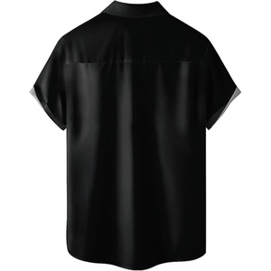 เสื้อฮาวายสำหรับผู้ชาย ODM รับทำโลโก้ คอตั้ง ระบายอากาศได้ดี ทรงหลวม แขนสั้น เหมาะสำหรับชายหาด รีสอร์ท และสวมใส่สบายๆ - Product Image 2